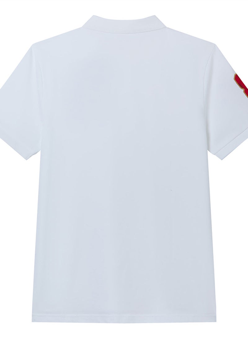 GIORDANO Men’s Slim Fit LNY Embroidery Lycra Pique Polo - Image 4